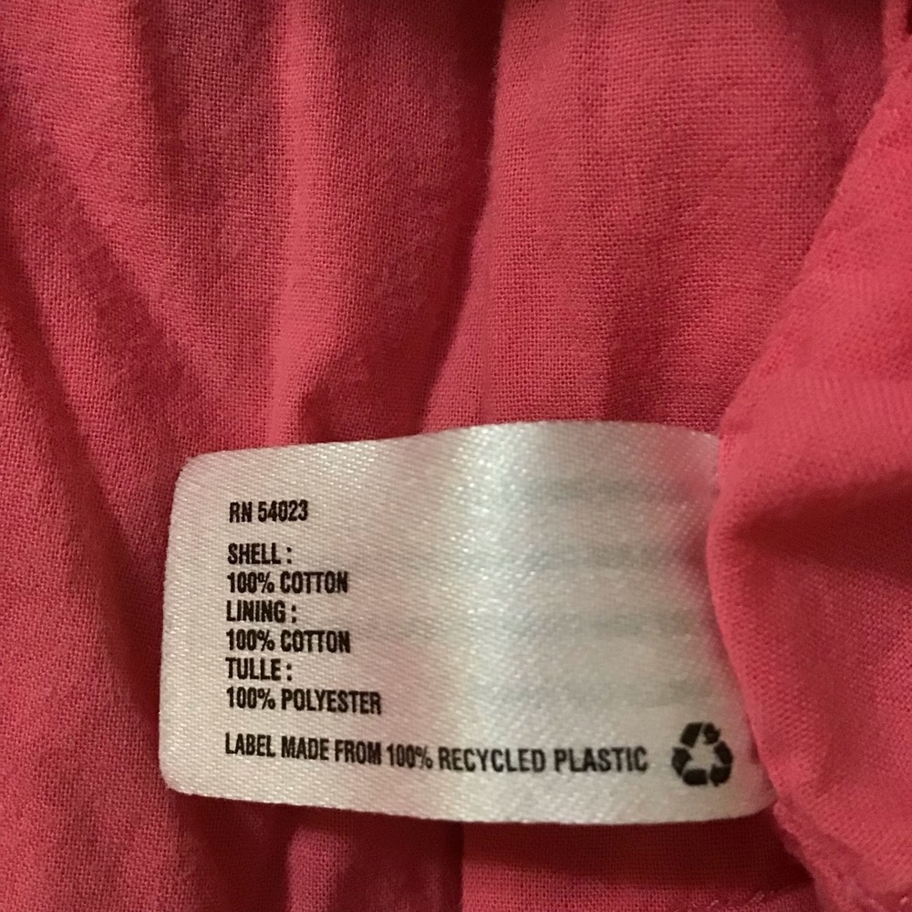 GAP Dress Girls Sz Small (6-7) Pink Orange Floral Fit Flare Cap Sleeve Tulle - Picture 10 of 15